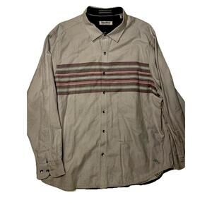 Tommy Bahama Canyon Beach Flannel Horizon Stripe Shirt Versatile Casual Sz XXL